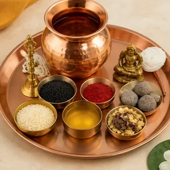 Illustrative catalogue view for Rudrabhishek Kit; actual appearance varies